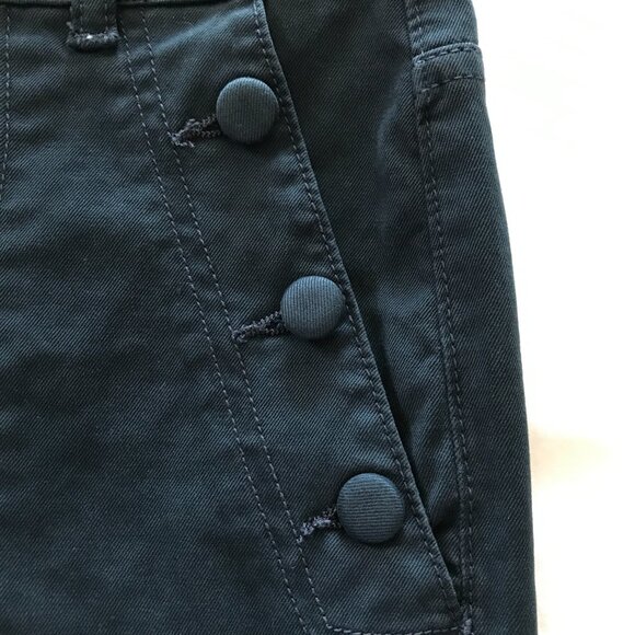 DL1961 Hepburn Wide Leg Pants Women 26 Blue High Rise Button Accent Stretch - Picture 13 of 16